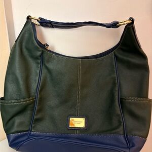 Tignanello Green and Blue Western Hobo Bag